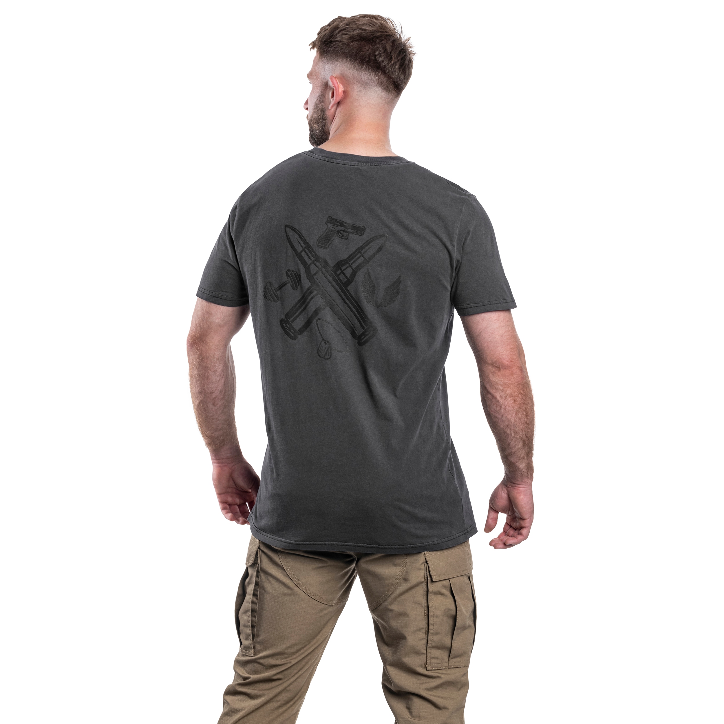 Футболка Military Gym Wear Identity Tee - випрана сіра