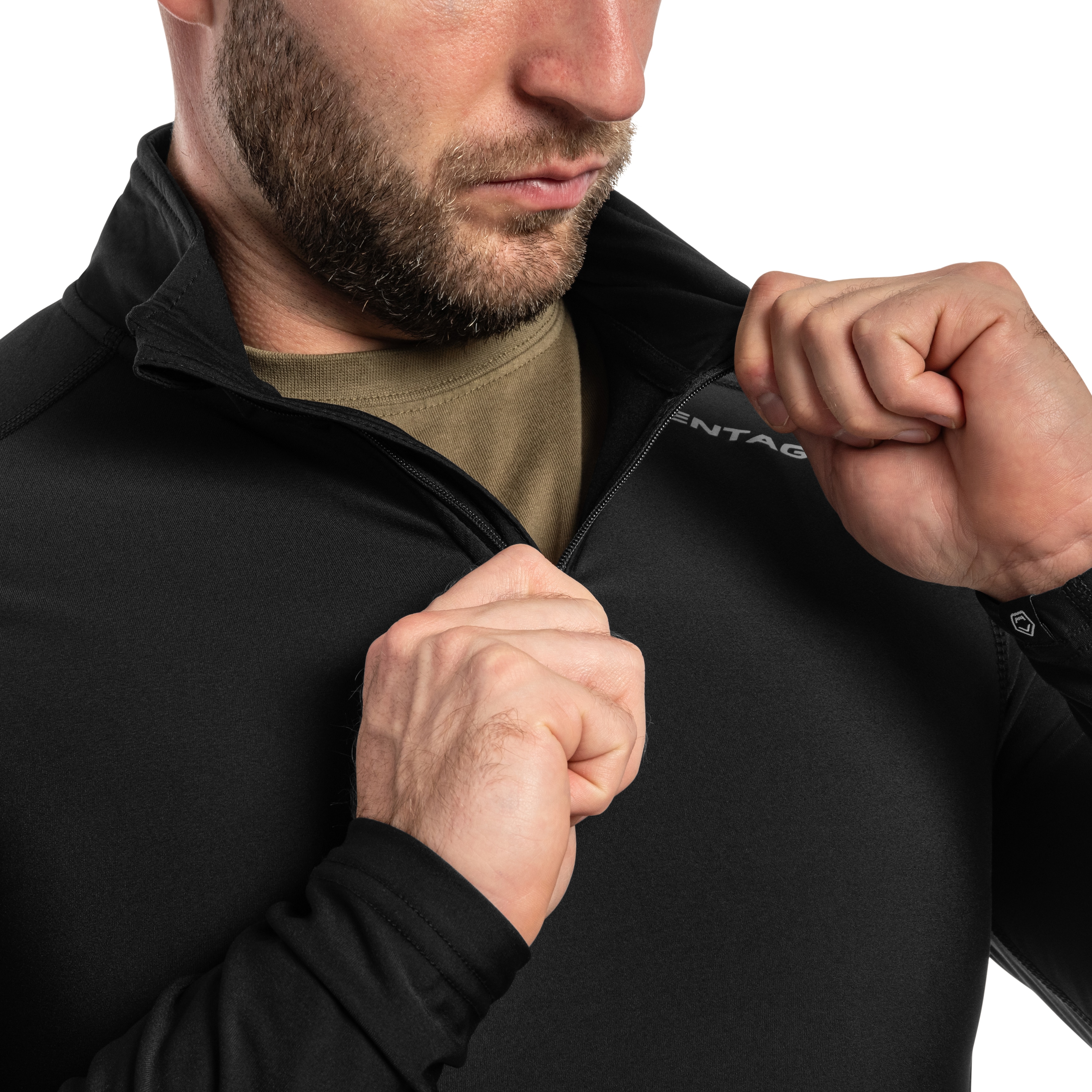 Термофутболка Pentagon Pindos 1/2 ZIP - Black