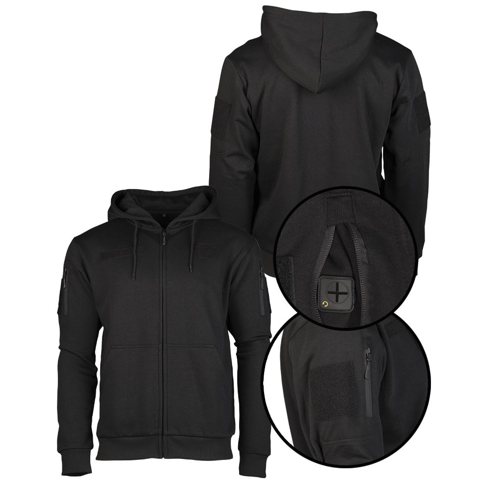 Кофта Mil-Tec Tactical Hoodie Zipper Black