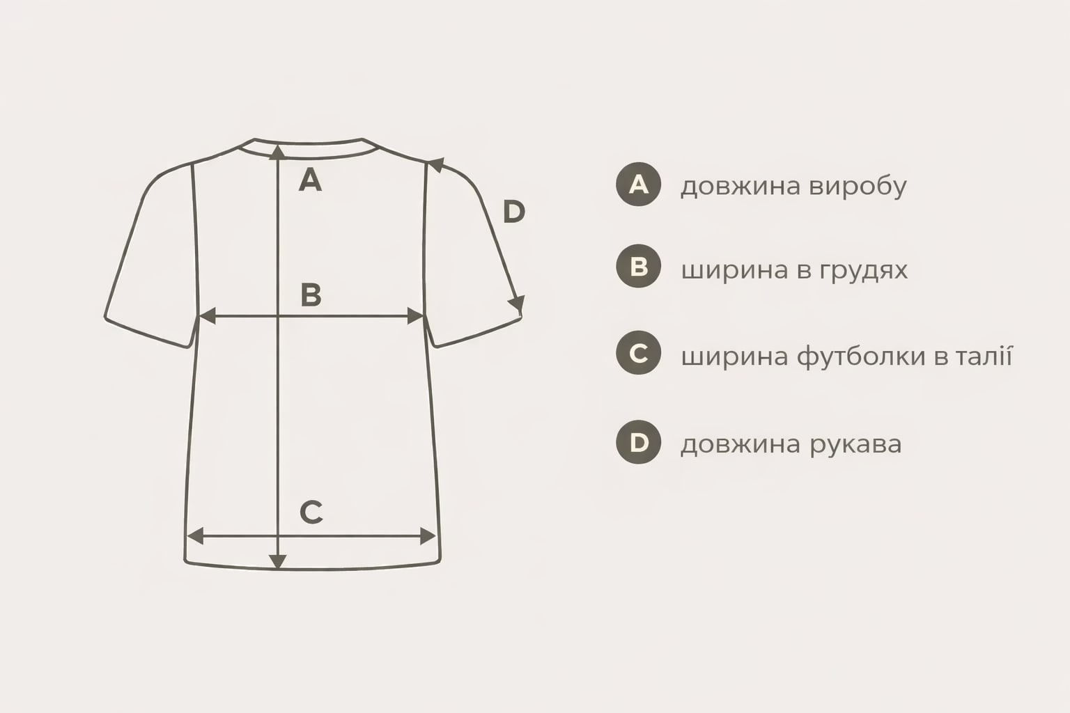 Вимірювання футболки